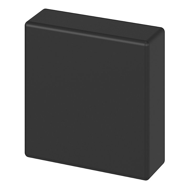 Bouton de meuble Carré Skej GoodHome mat noir Ø3 cm