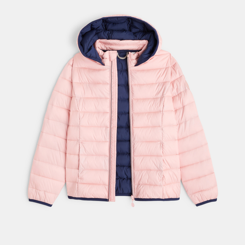 Doudoune chaude et légère rose fille