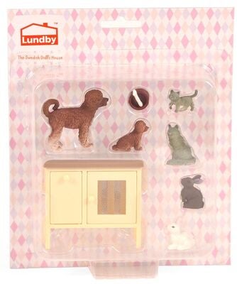 Lundby Dukkehustilbehør Husdyr Sett