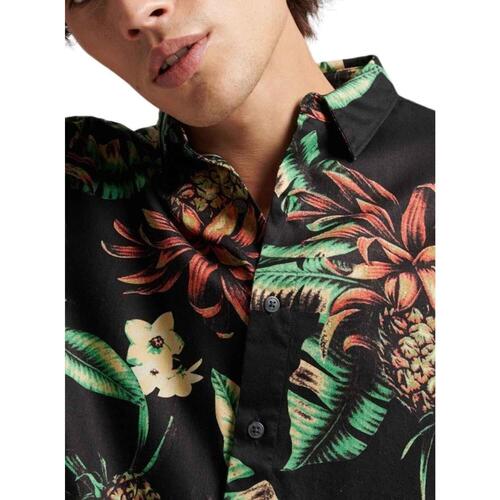 Superdry - VINTAGE HAWAIIAN S/S SHIRT Negro
