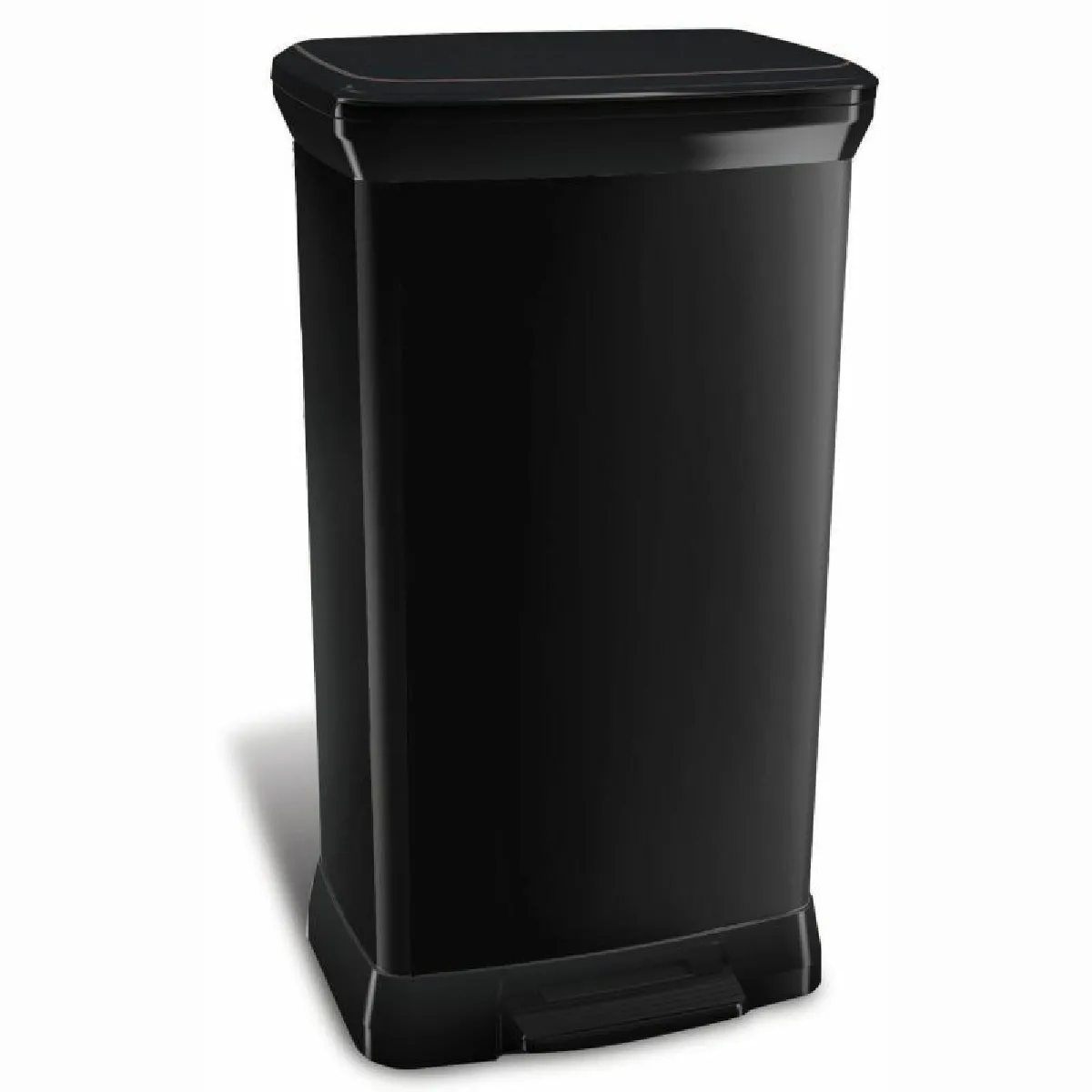 Curver Poubelle à pédale - 50 L - Noire