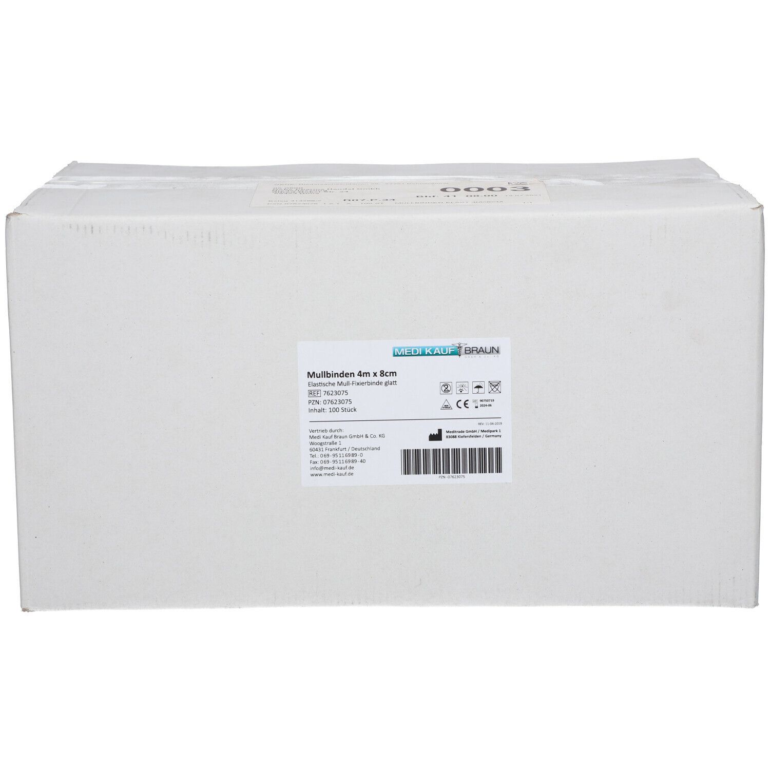 Mullbinden Elast 4 m x 8 cm