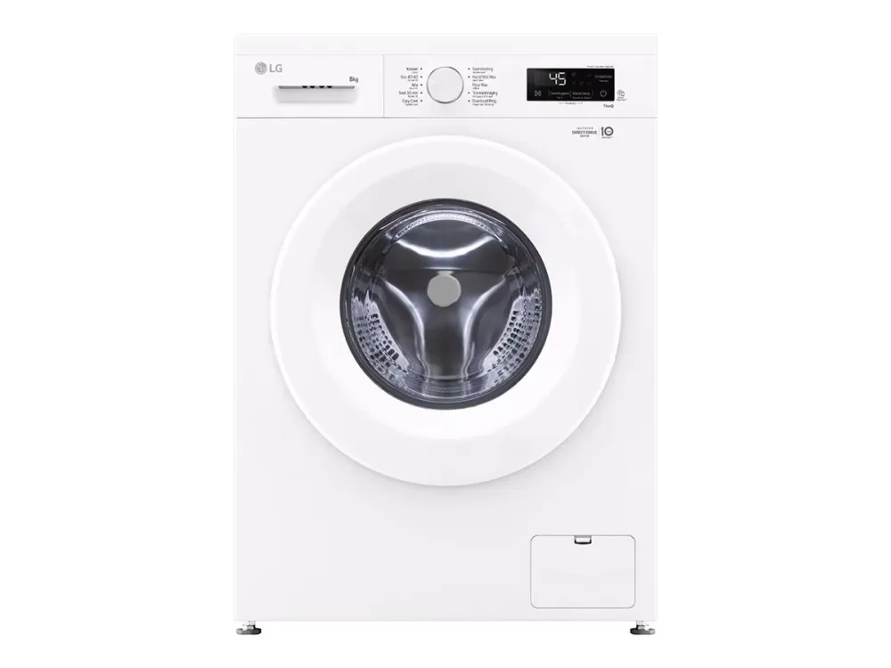 LG F4X1008NWH - Vaskemaskine - Wi-Fi - bredde: 60 cm - dybde: 59 cm - højde: 85 cm - frontbetjening - 8 kg - 1400 rpm - essens hvid