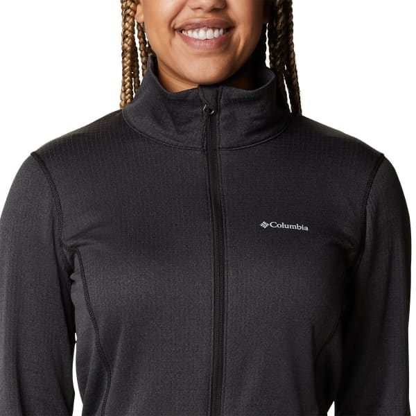Veste polaire randonnée COLUMBIA W PARK VIEW™ GRID FLEECE FULL ZIP BLACK HEATHER