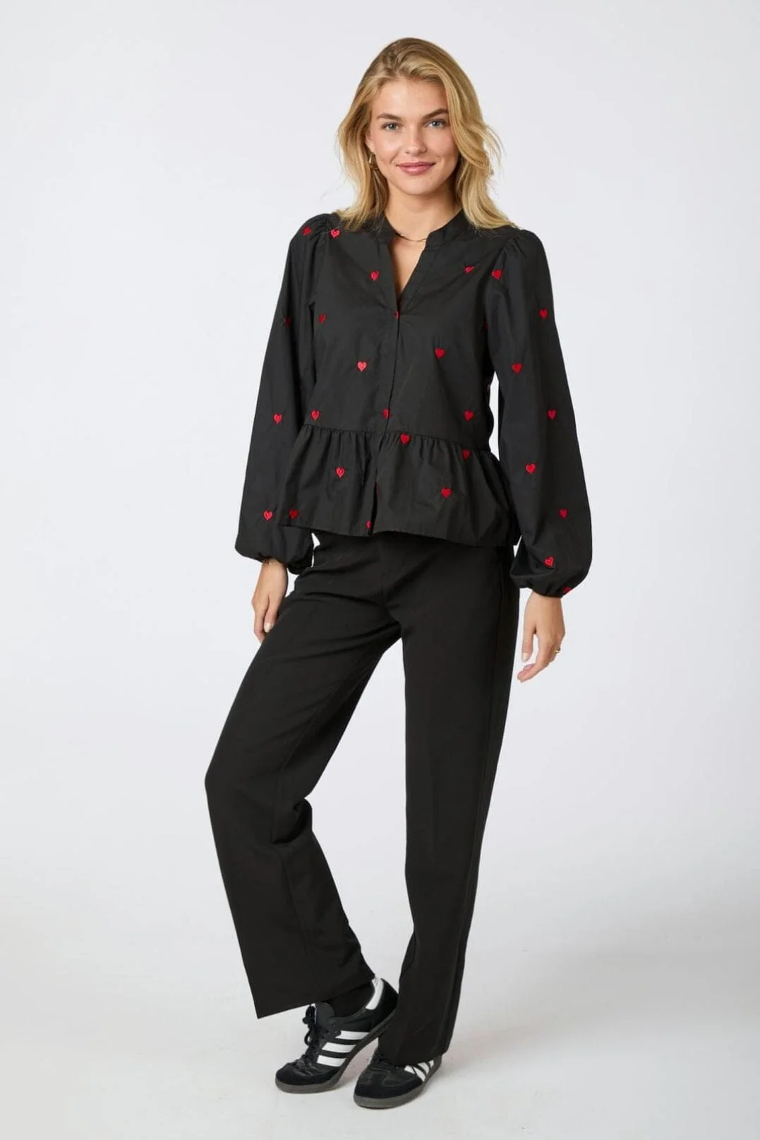 Neo Noir Savoy Hearts Blouse