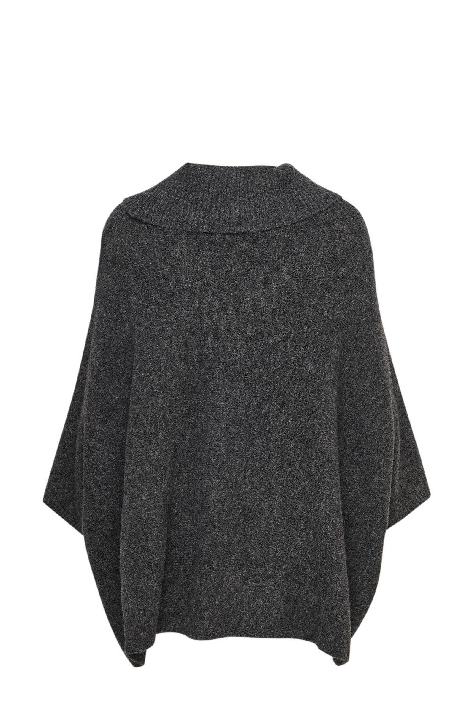 ONLY poncho met col ONLSTAY antraciet