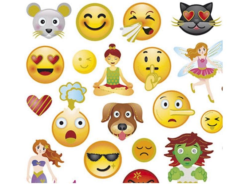 Creativ Company Motivsticker Emoji 1 Blatt Bunte Aufkleber