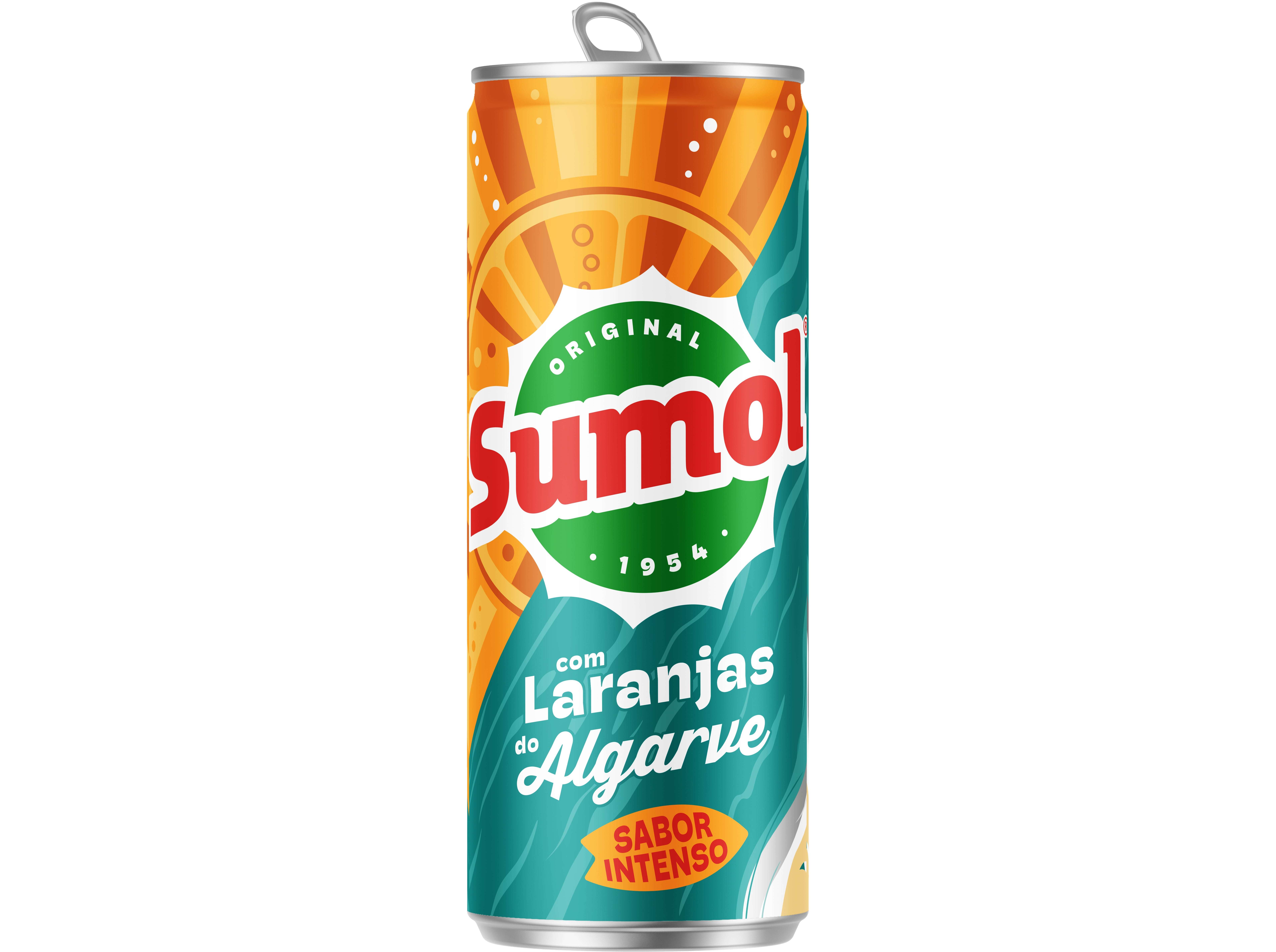 REFRIGERANTE SUMOL COM GÁS LARANJAS ALGARVE LATA 0.33L