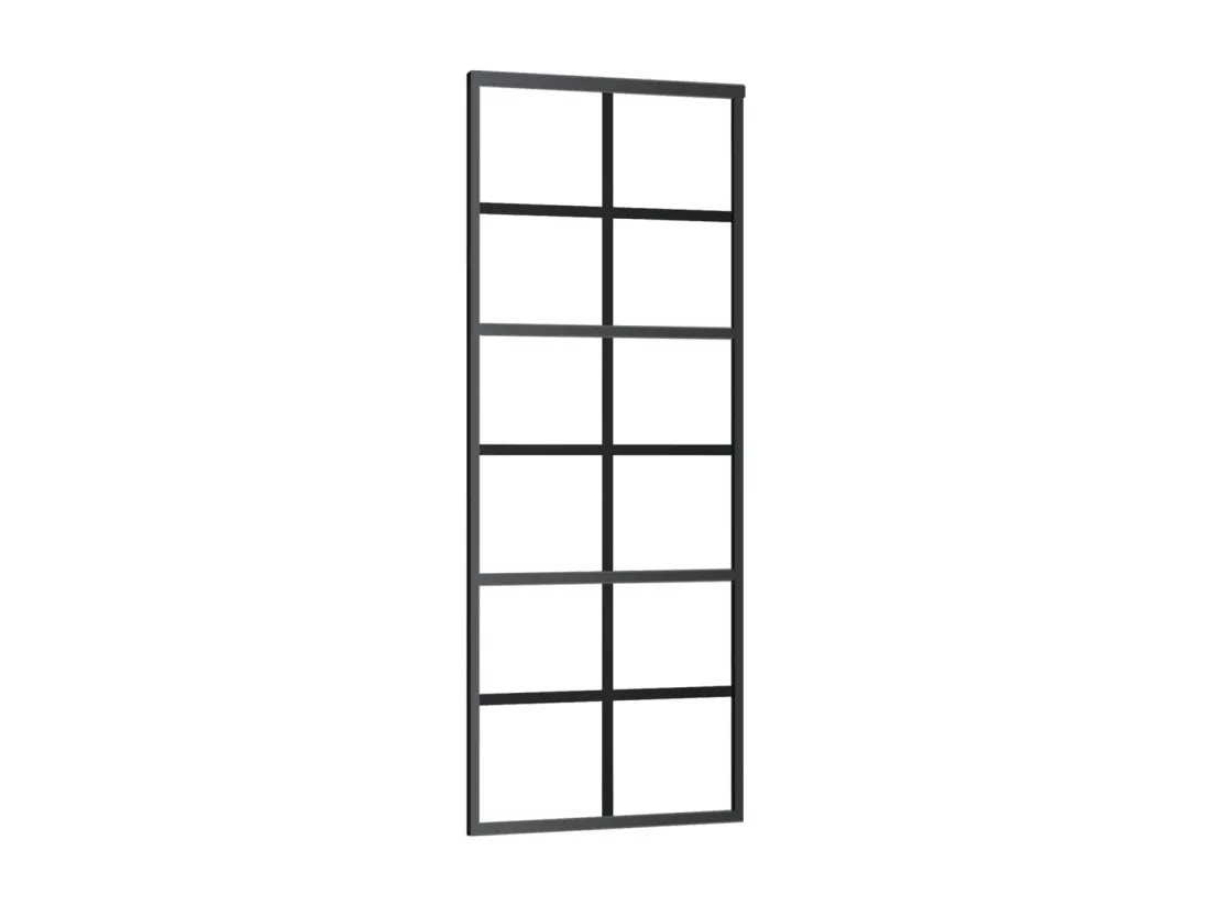 Porte coulissante et quincaillerie Verre ESG/Aluminium 76x205cm