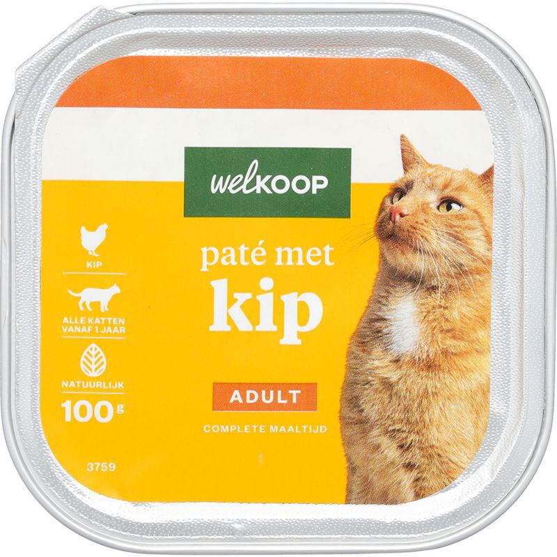 Welkoop Pate - Kattenvoer - 100 Gram - kip