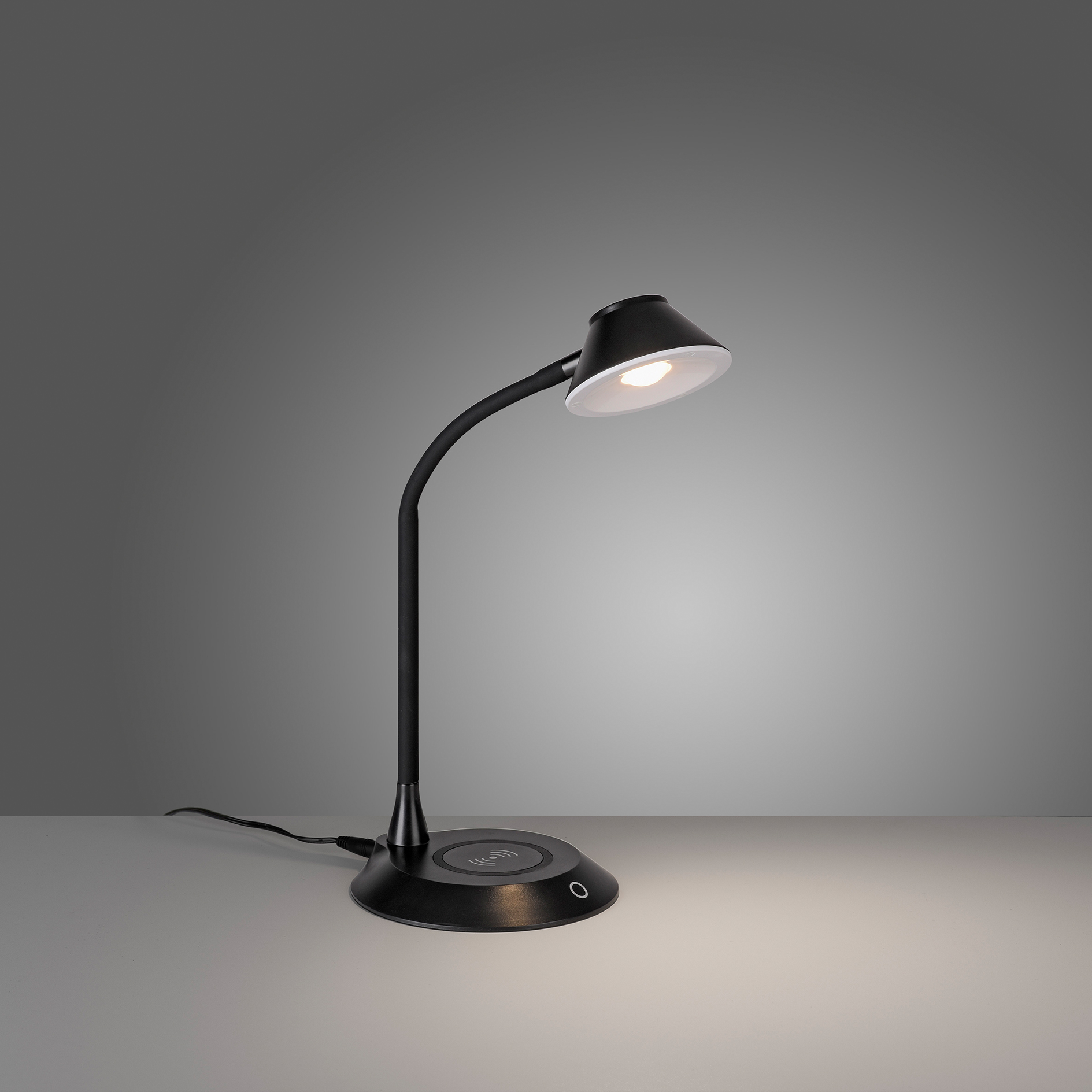 LED-Tischleuchte - schwarz - dimmbar - Wireless Ladefunktion