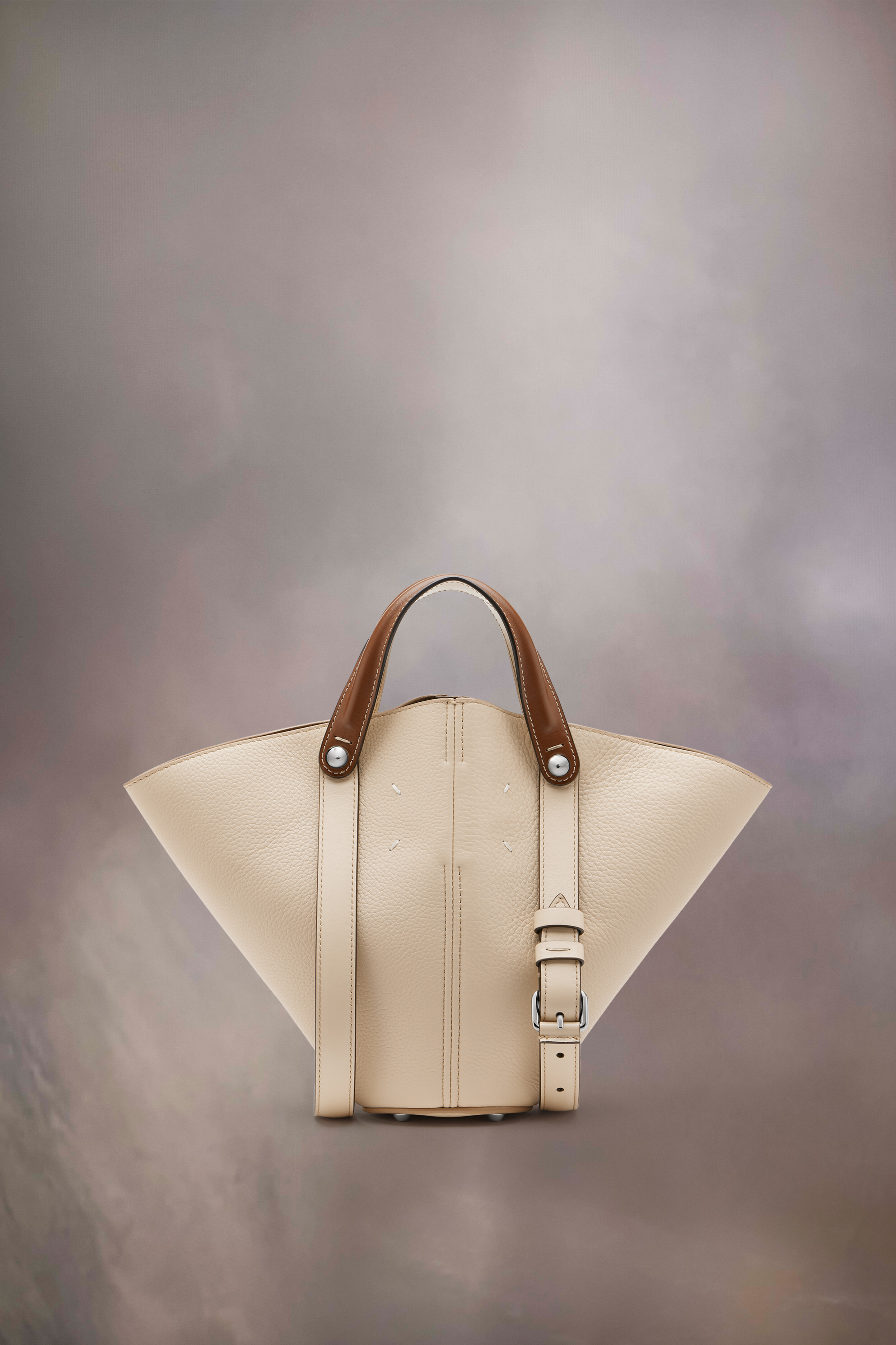 Sac Dress-age small marron en cuir Amande