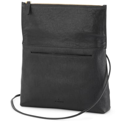 Lederhandtasche, schwarz