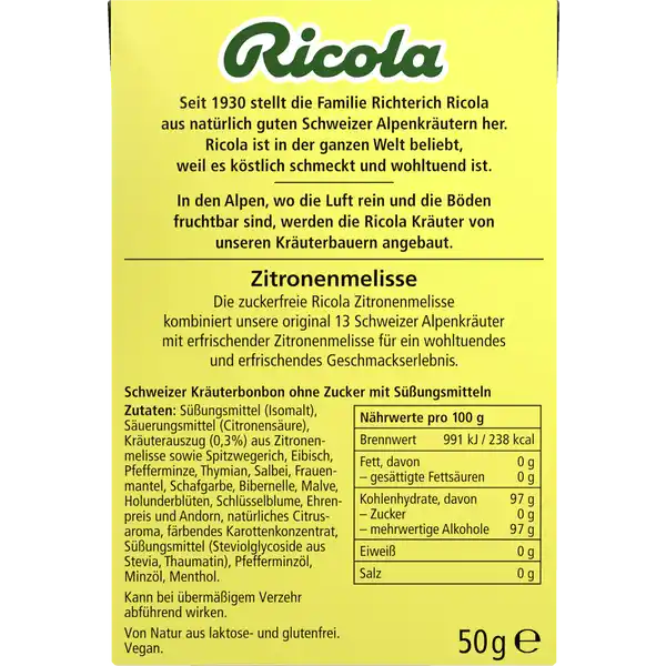 Zitronenmelisse Bonbons zuckerfrei 50g