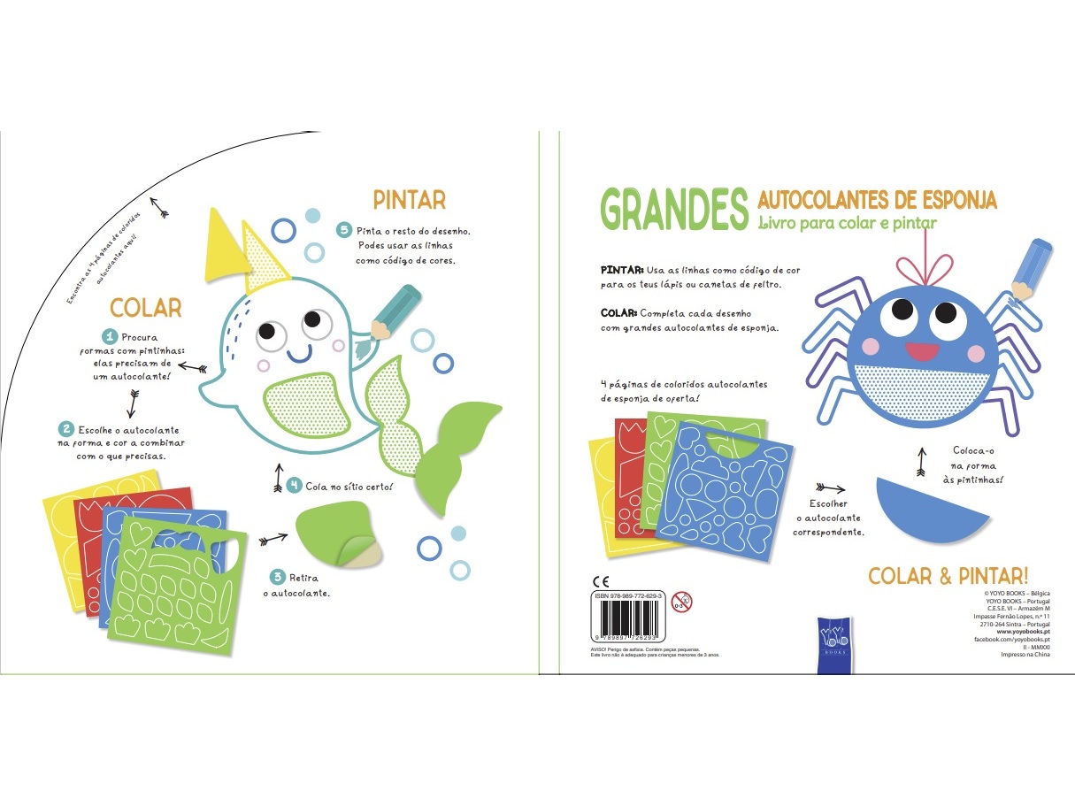 GRANDES AUTOCOLANTES DE ESPONJA VERDE