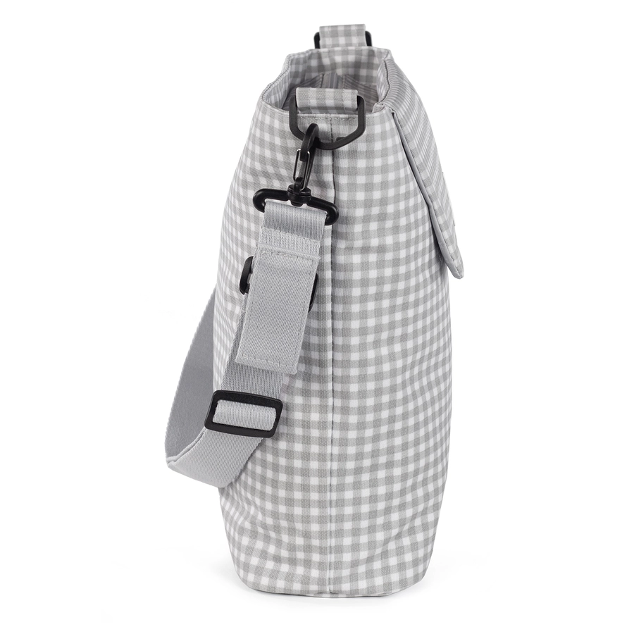 Walking Mum Wickeltasche I Love Vichy grau