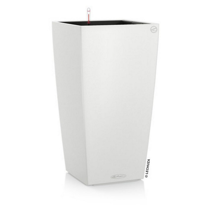 Pot carré Lechuza Color blanc 30 x 30 x h.56 cm