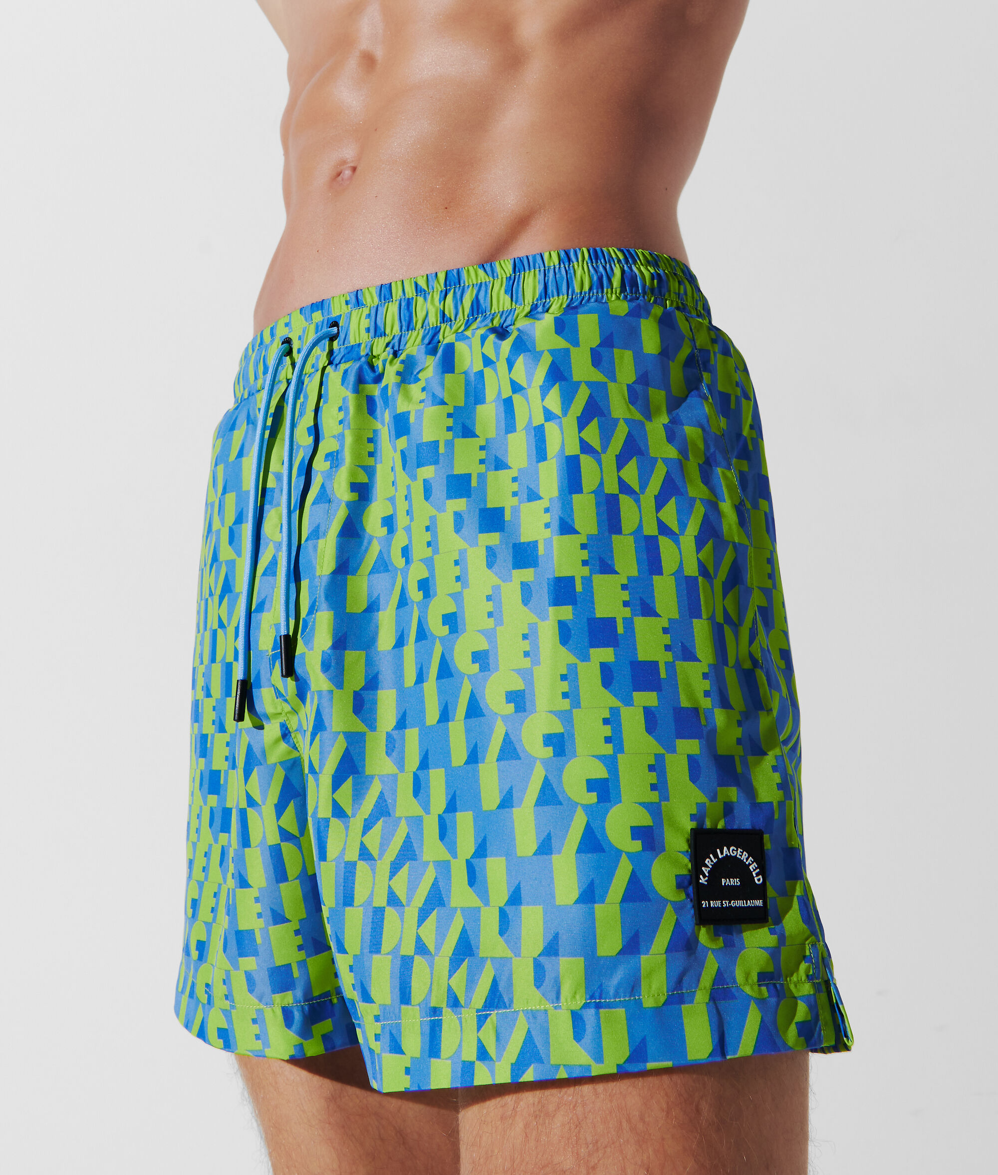 SHORT DE BAIN AVEC LOGO ABSTRAIT