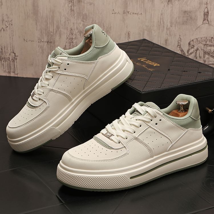 Mr Ozera - Contrasterende Paneel Platform Sneakers