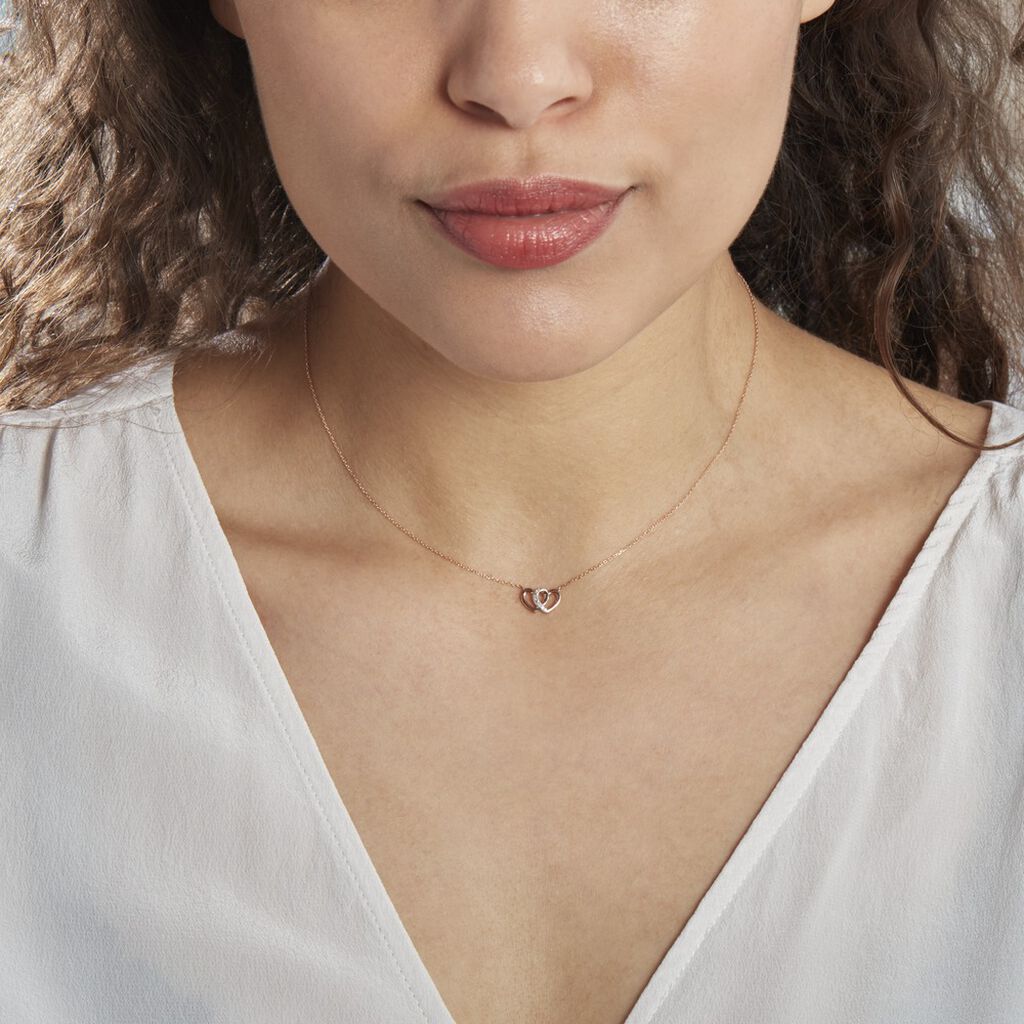 Collier Or Rose Valiere Diamants