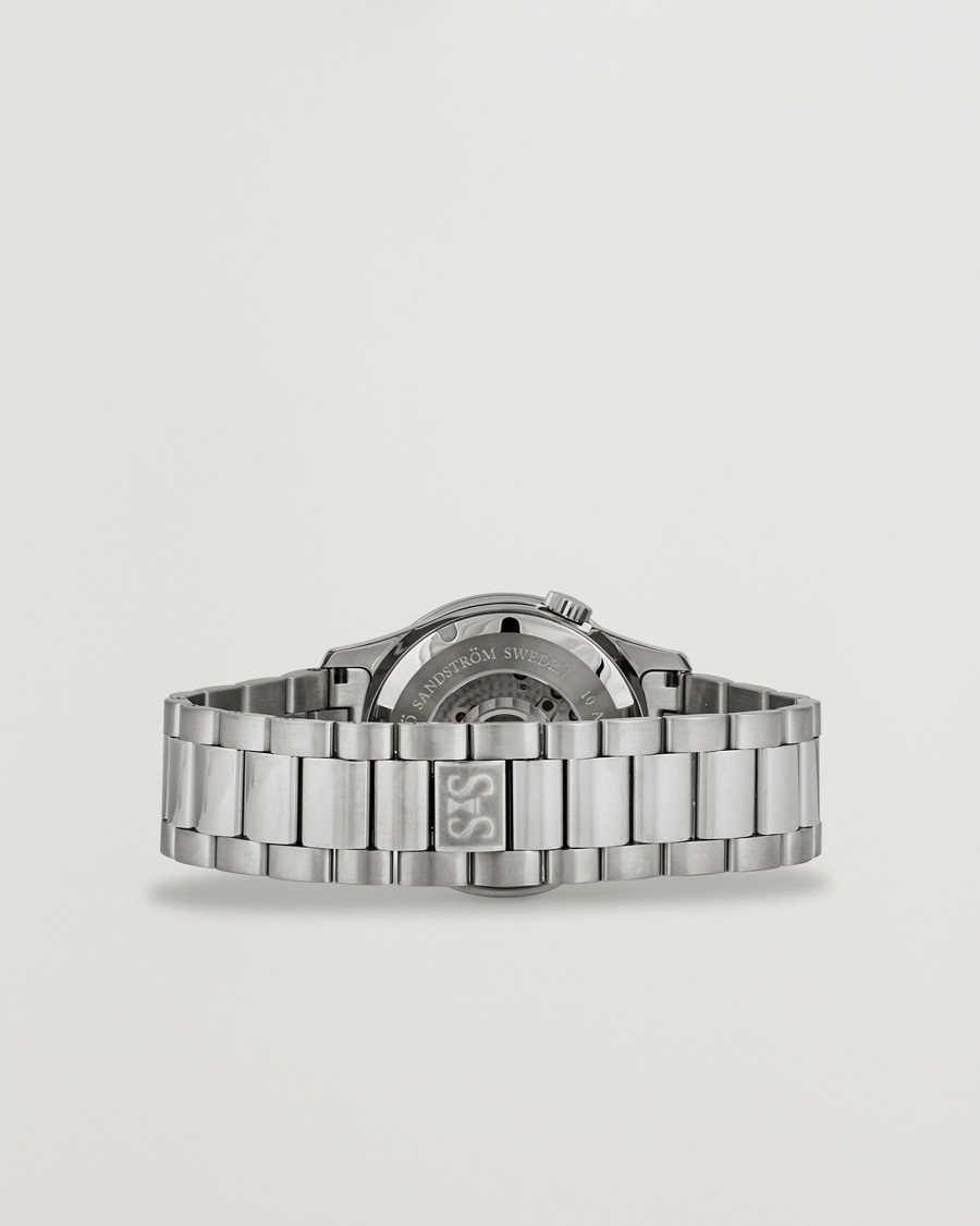 Sjöö Sandström Royal Steel Worldtimer 36mm White with Steel