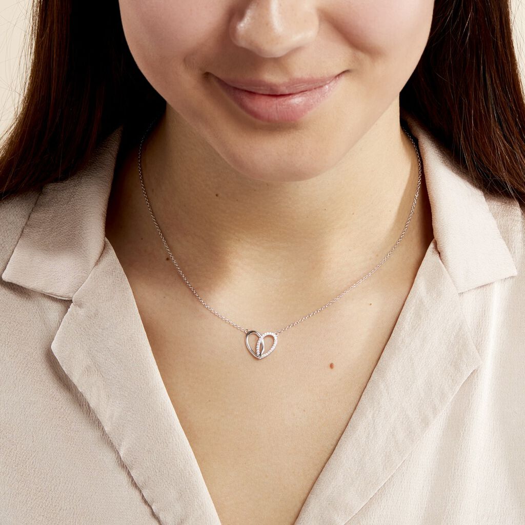 Collier Guilia Argent Blanc Oxyde De Zirconium