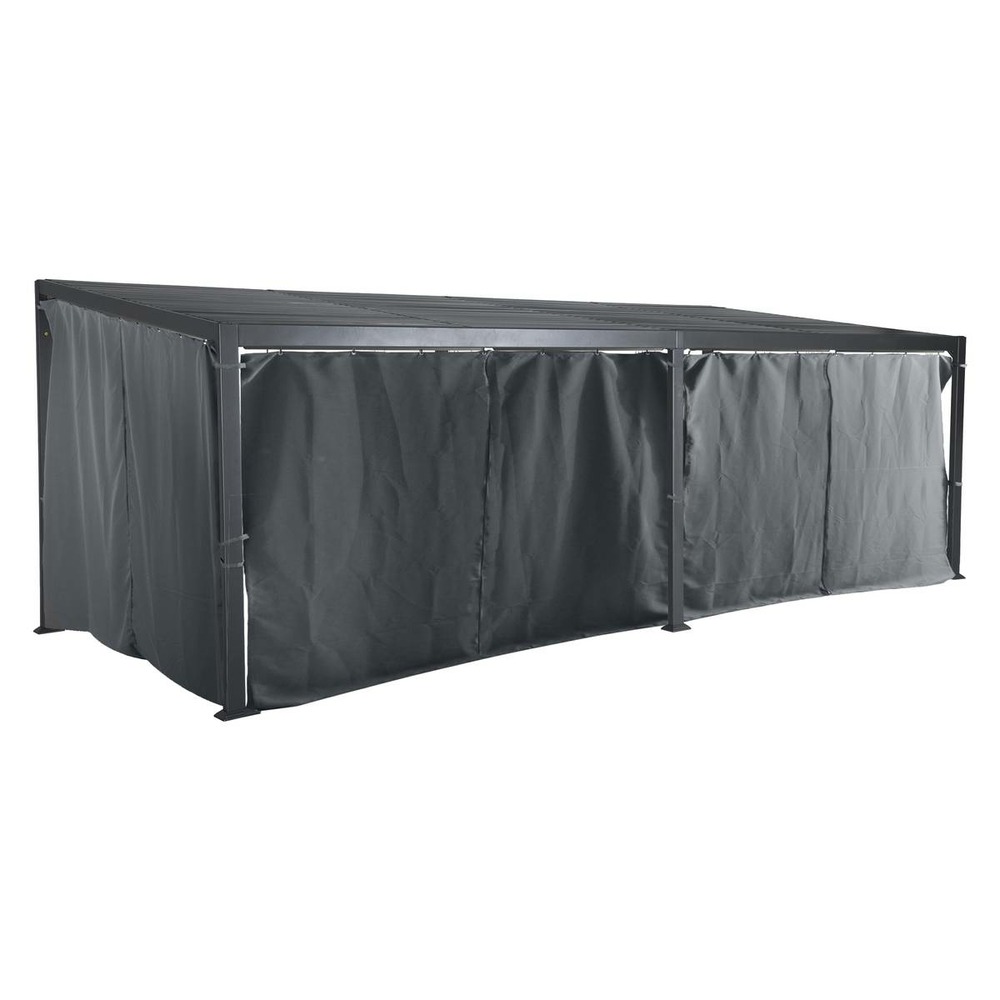Rideaux pour pergola avila ardoise (8 rideaux)