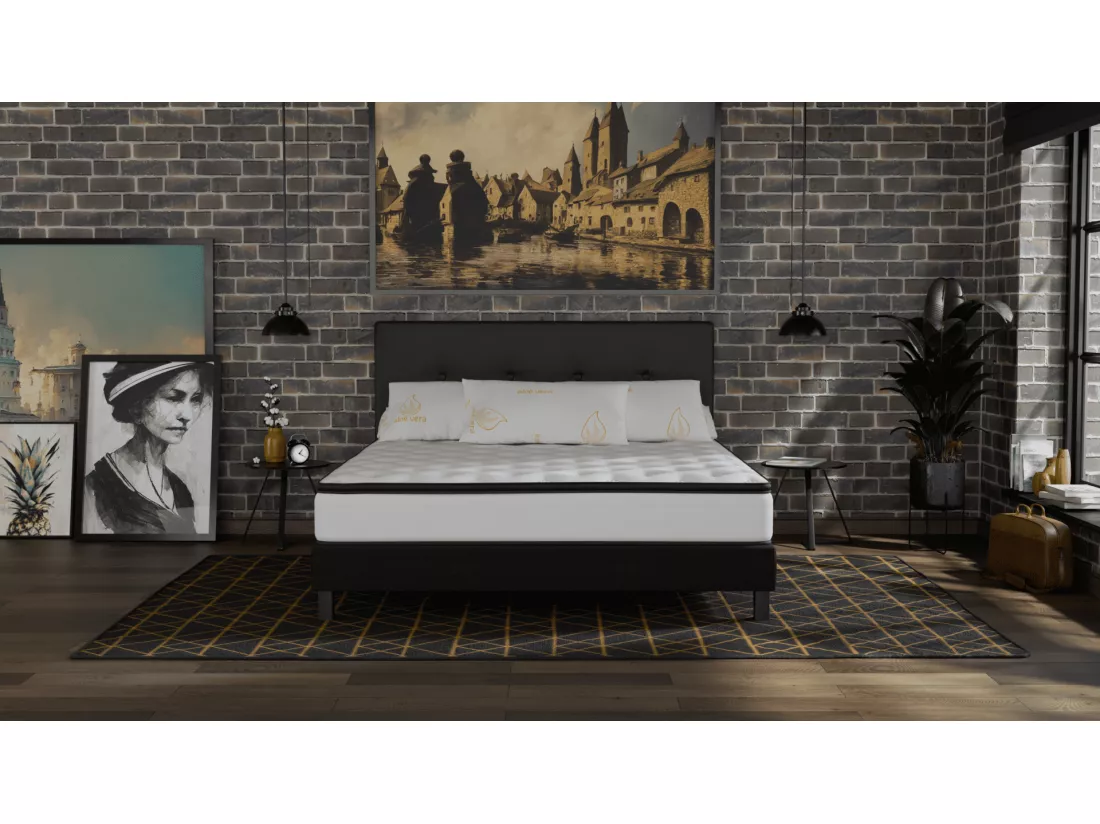 Matelas 140x190 Onyx - Ressorts Ensachés Haute Qualité - Mal de Dos - Soutien Ferme | Accueil Moelleux - Confortable - Solides - Douce Lune