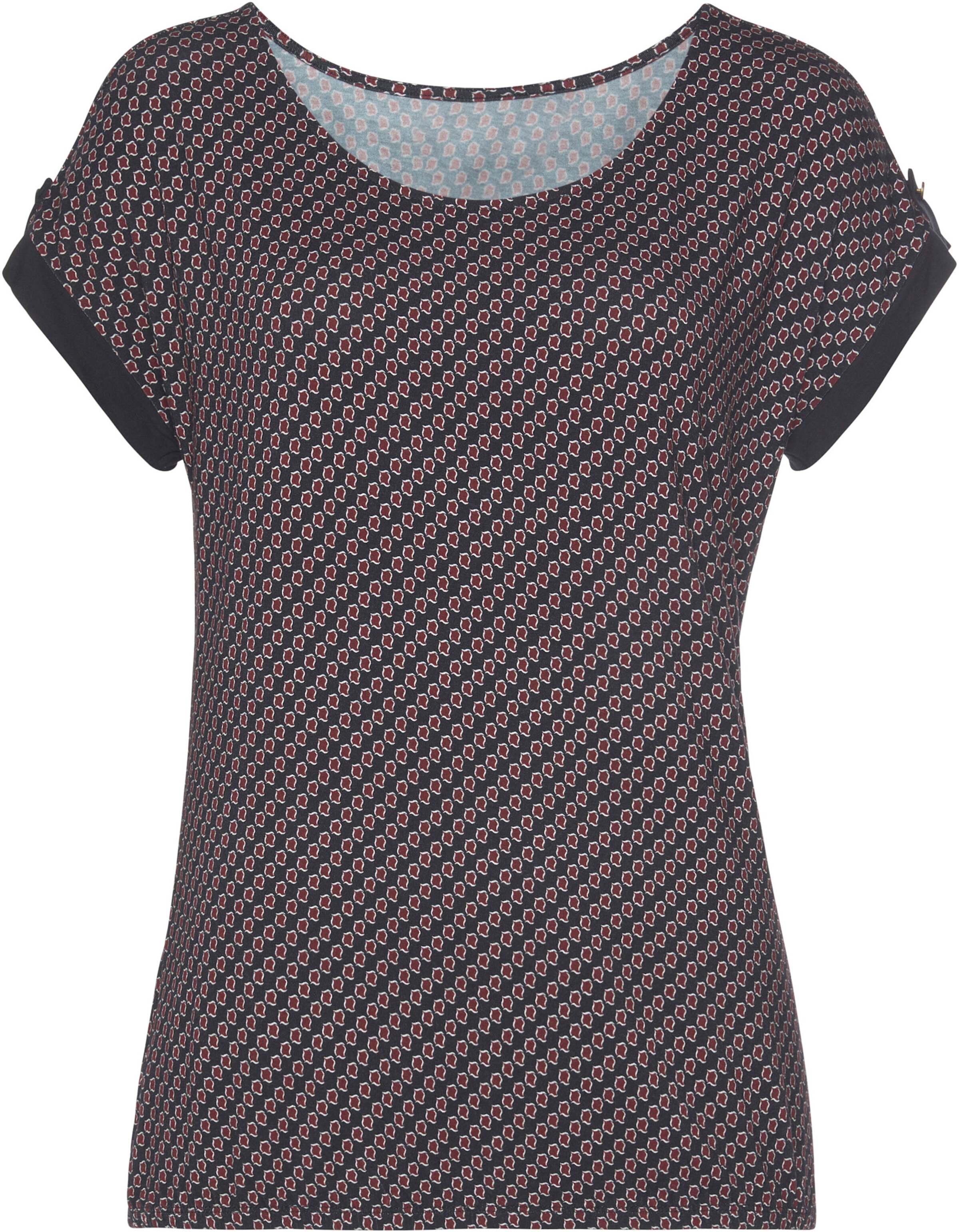 Vivance Kurzarmshirt in beere, navy