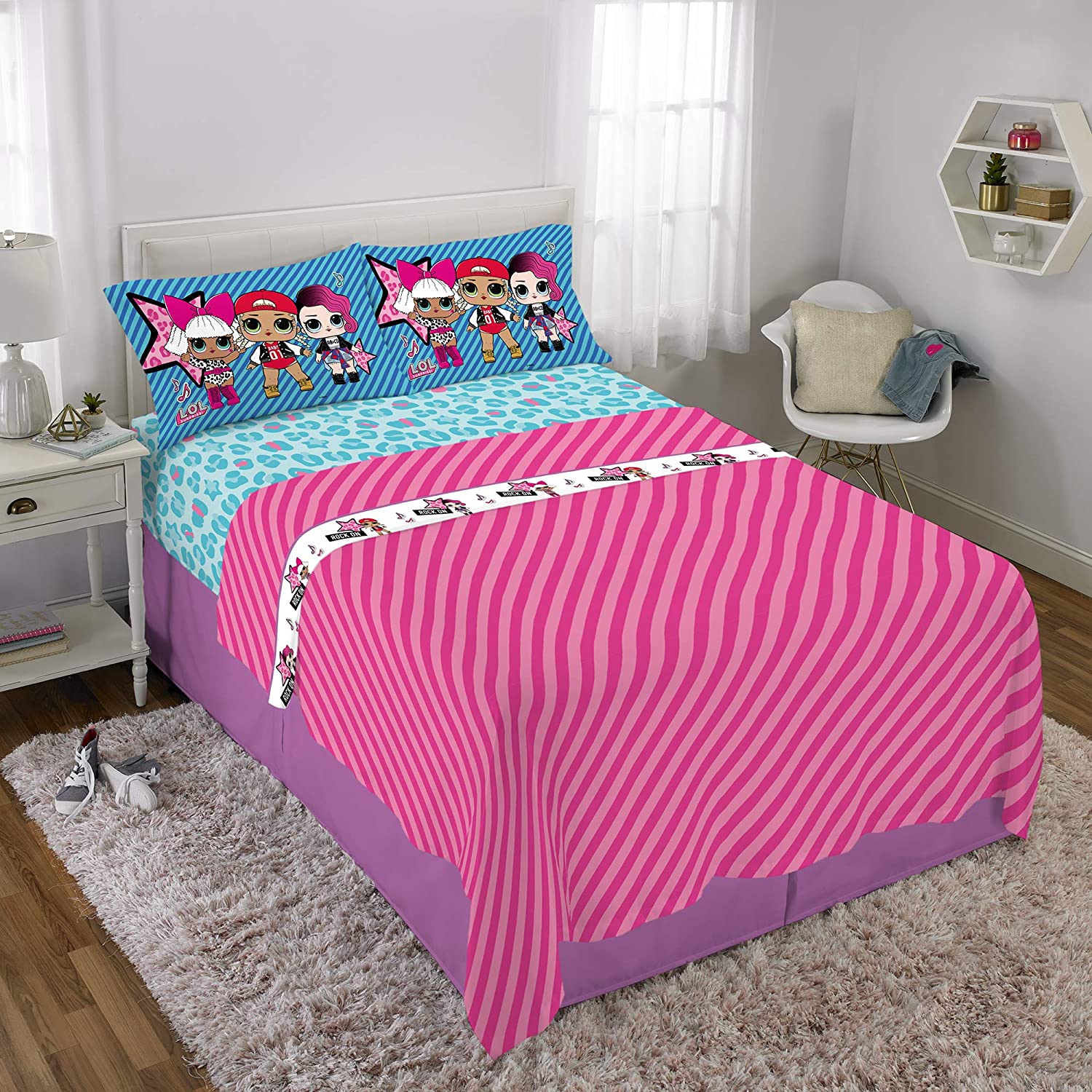 Twin Super Mario 3-Piece Bed Sheet Set.1 Flat Sheet 1 Fitted Sheet 1 Pillow Cases