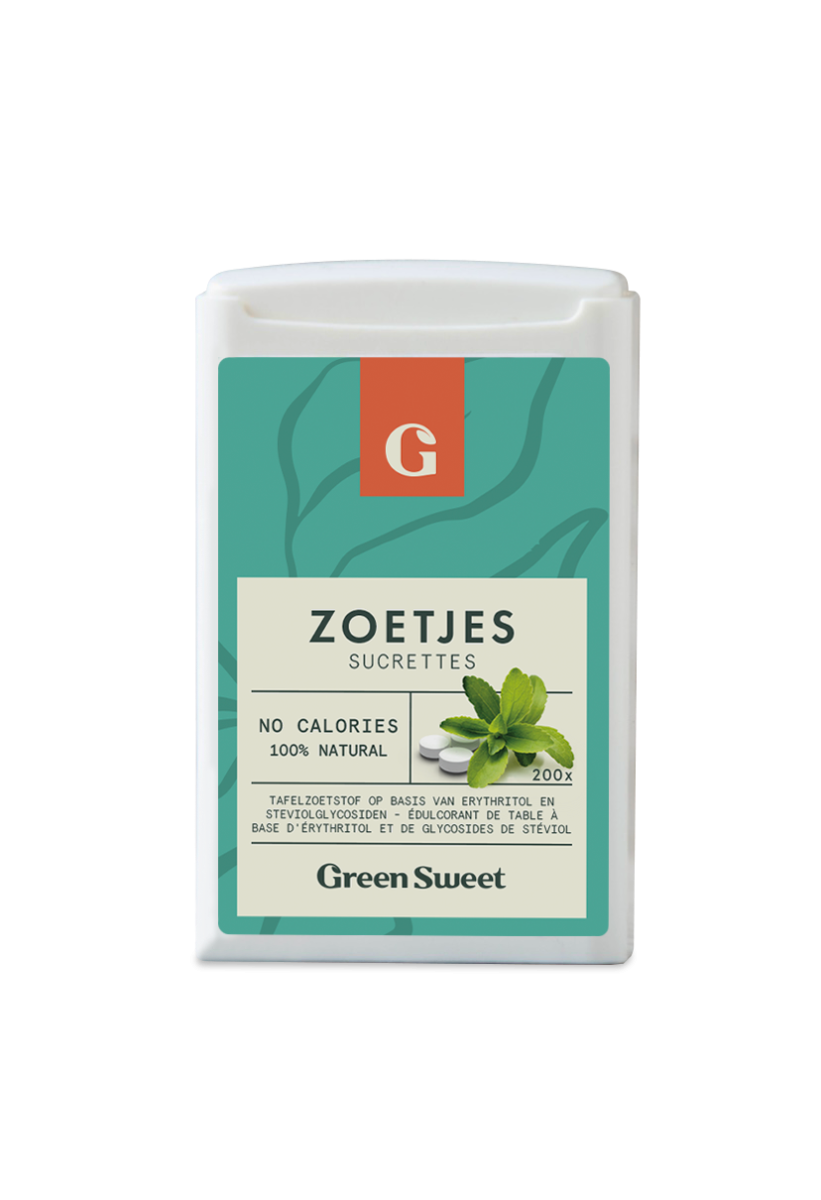Green Sweet Stevia Zoetjes dispenser 200 stuks