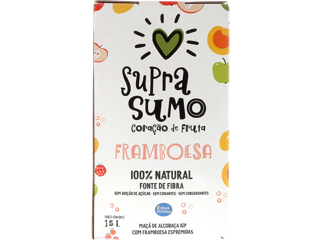 SUMO NATURAL MAÇÃ DE ALCOBAÇA E FRAMBOESA 1.5L
