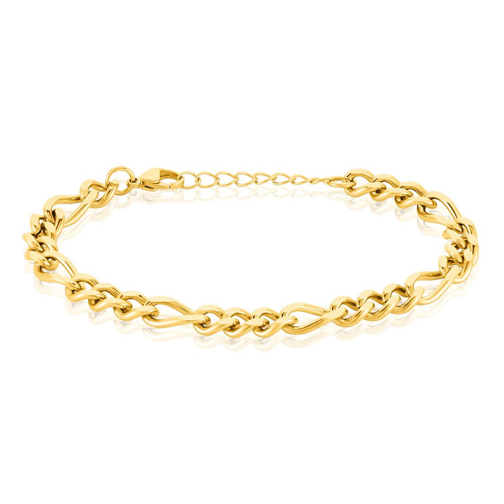 Bracelet Maille Acier Doré Virgil