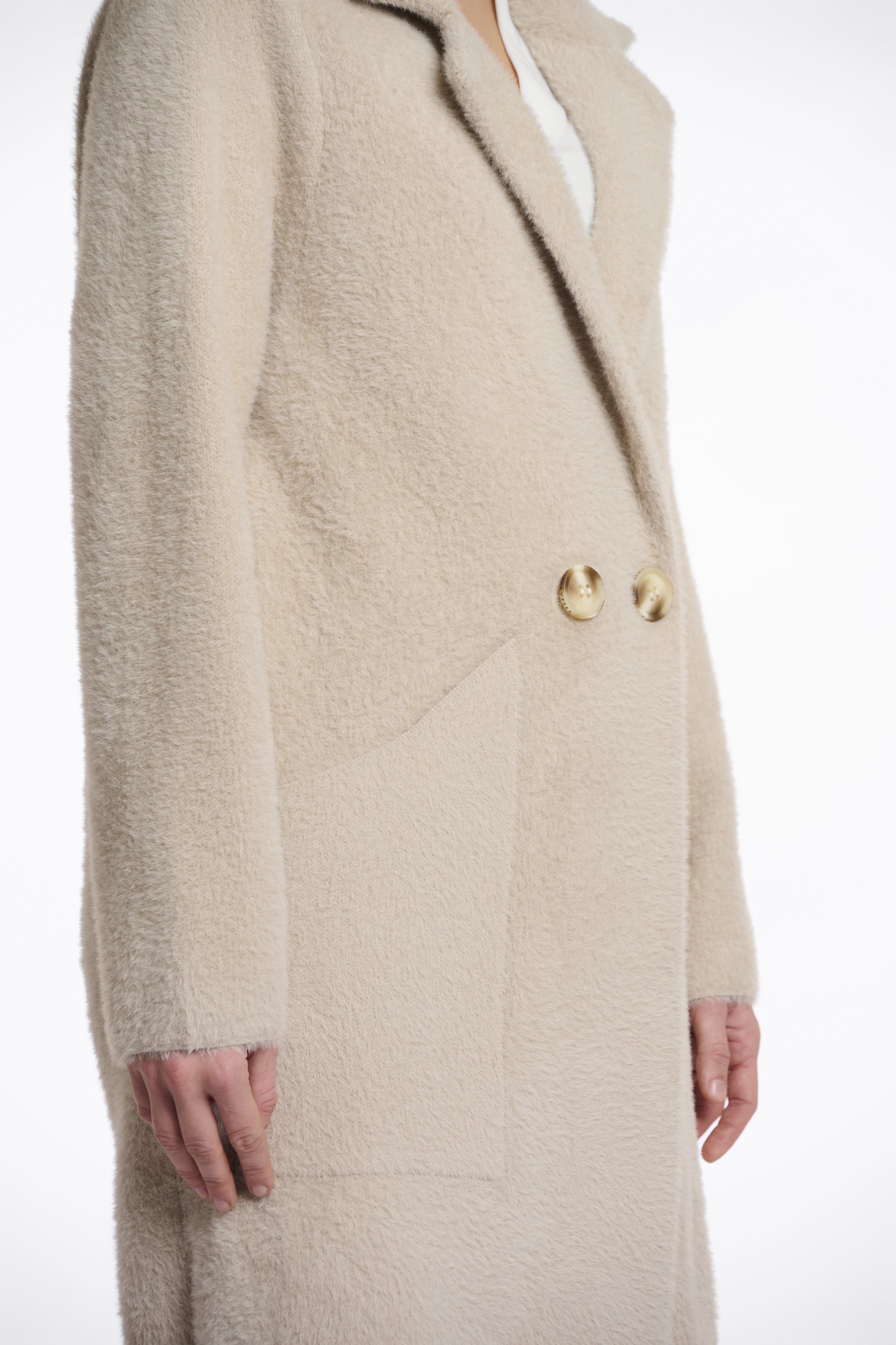 Rino & Pelle – Madina Double Breasted Cardigan - Stone