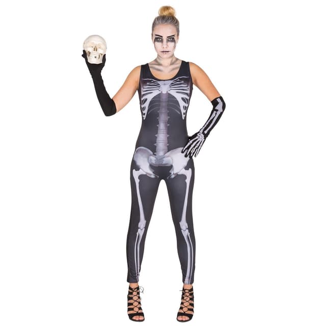 Skelet dragt Halloweenkostume