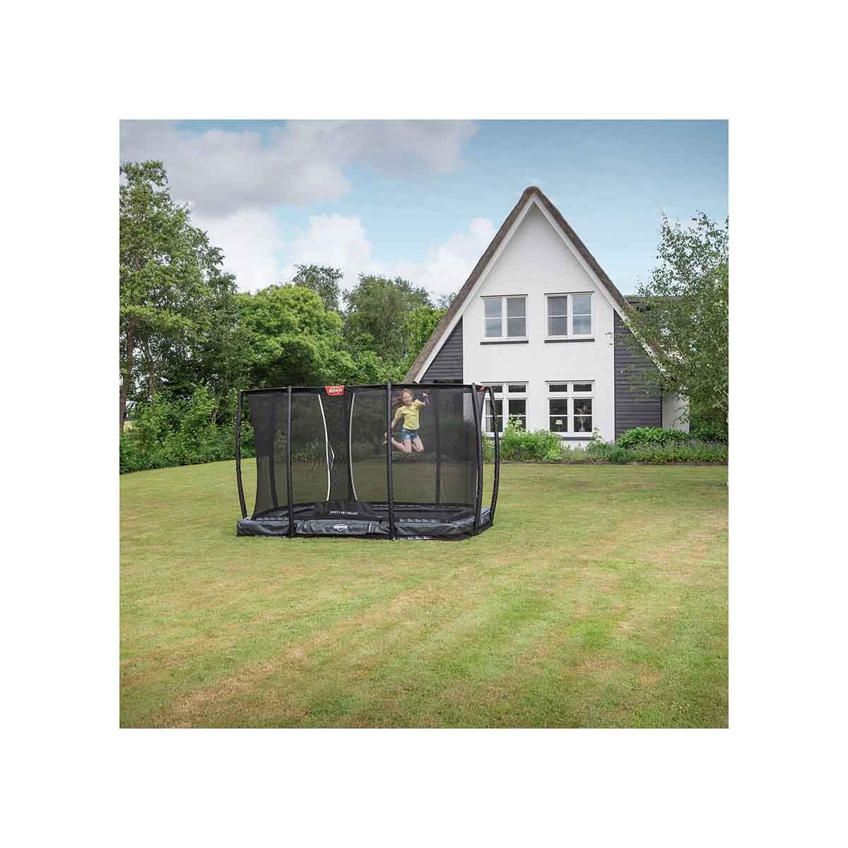 Bergtoys Berg Ultim Champion Trampolin InGround 330 cm, Sicherheitsnetz Deluxe