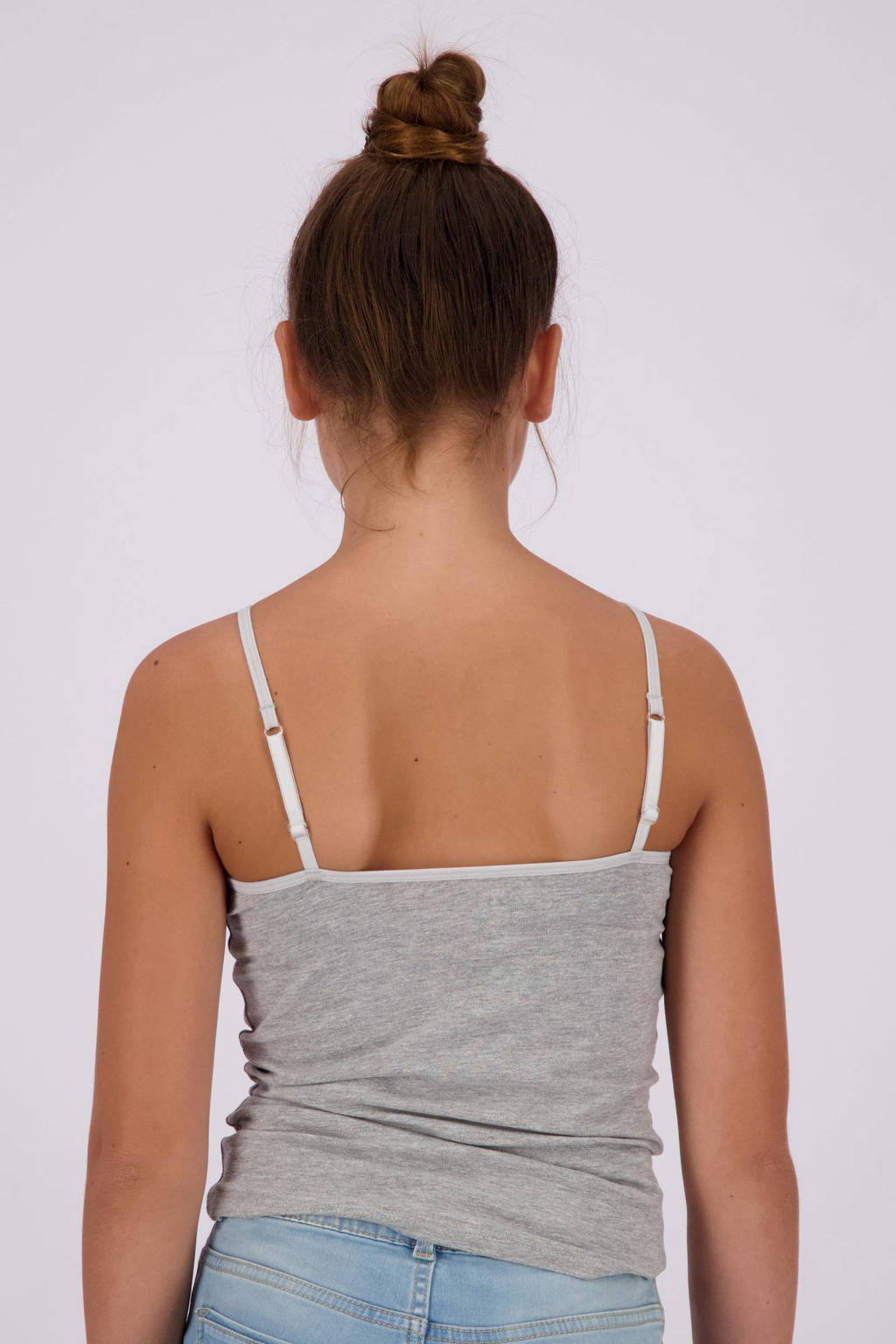 singlet Nora - set van 2 zwart/grijs melange