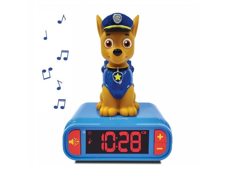 Lexibook Wecker mit Nachtlicht Paw Patrol Chase Digitalwecker für Kinder