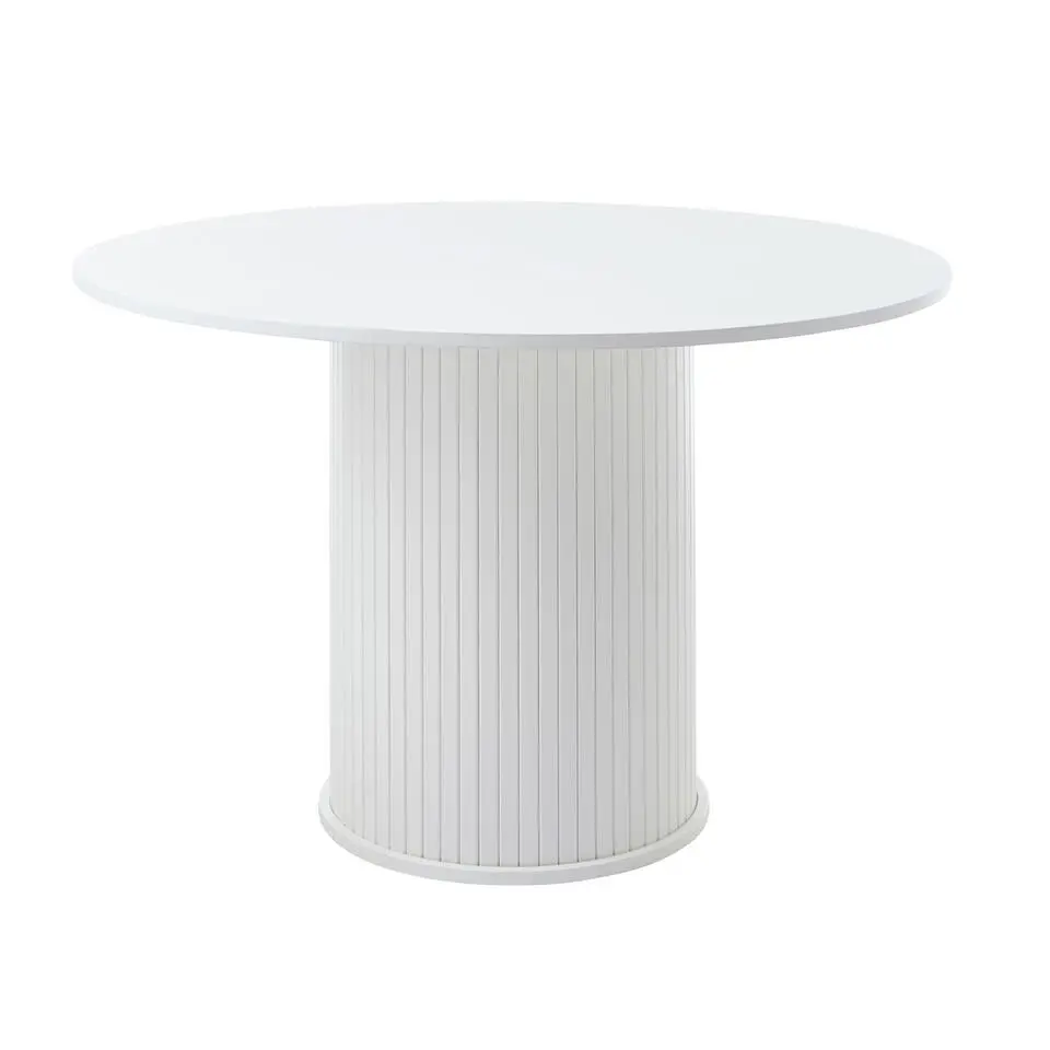 Eettafel Wit Eikenhout - Rond - Ø120x75cm - Nola
