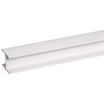 Tussenprofiel kunststof wit 21x25 mm 260 cm
