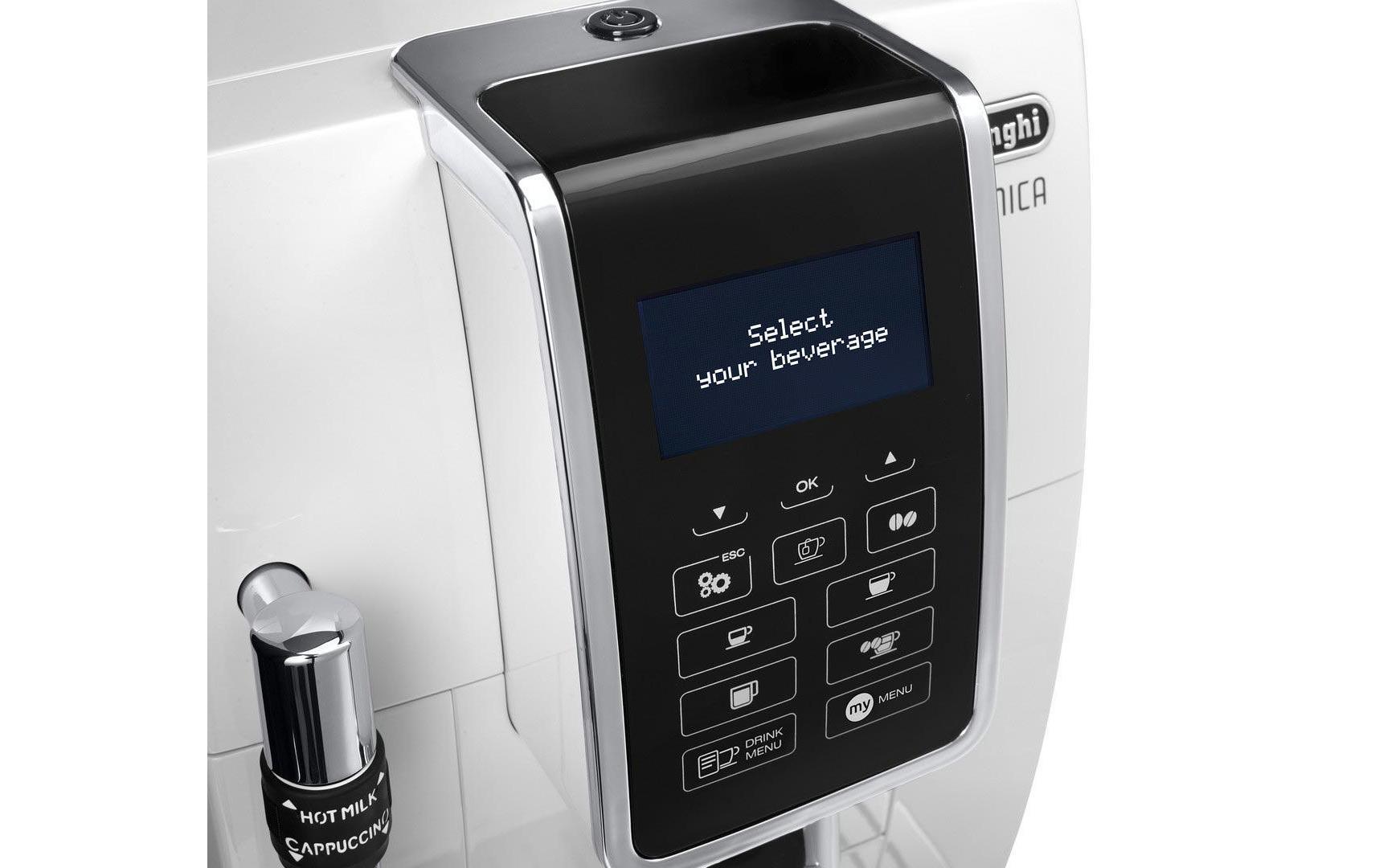 Kaffeevollautomat Dinamica ECAM 350.35.W Weiss<br>Vollautomat für Kaffeebohnen oder Kaffeepulver