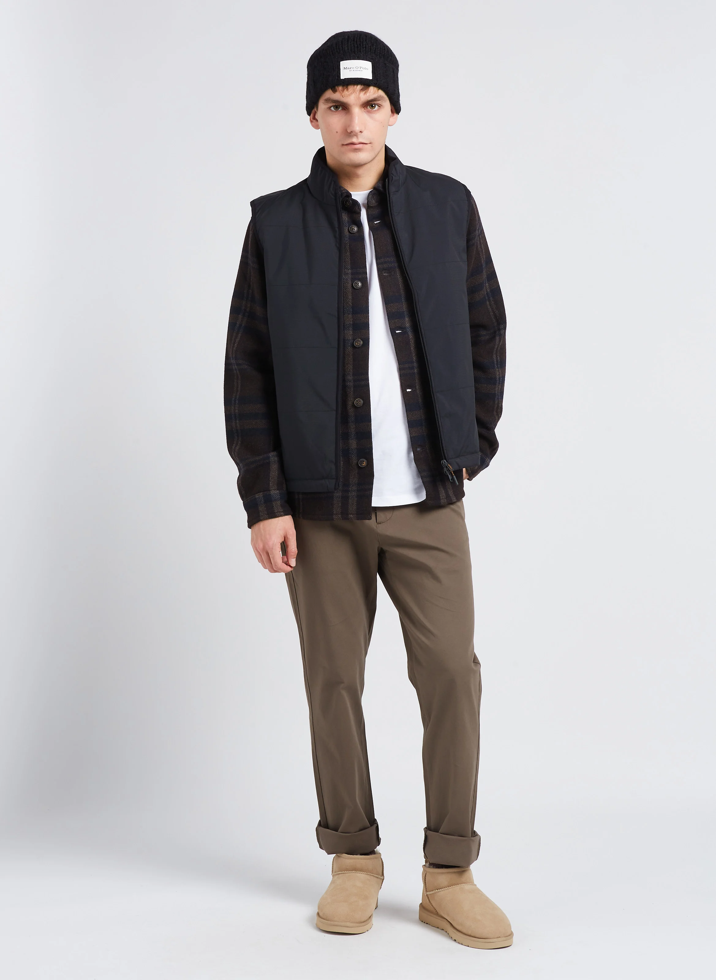 Pantalon chino en coton stretch | Kaki