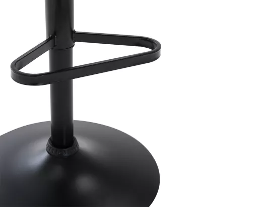 Lot de 2 tabourets de bar en velours et métal - Hauteur réglable - Noir - DORALIZ