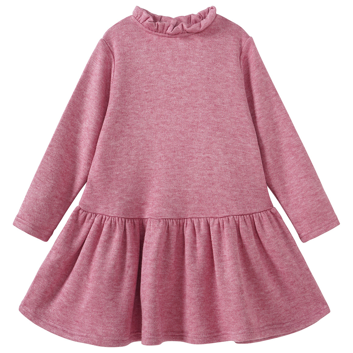 Topolino Mädchen Kleid mit Volant dunkelrosa
