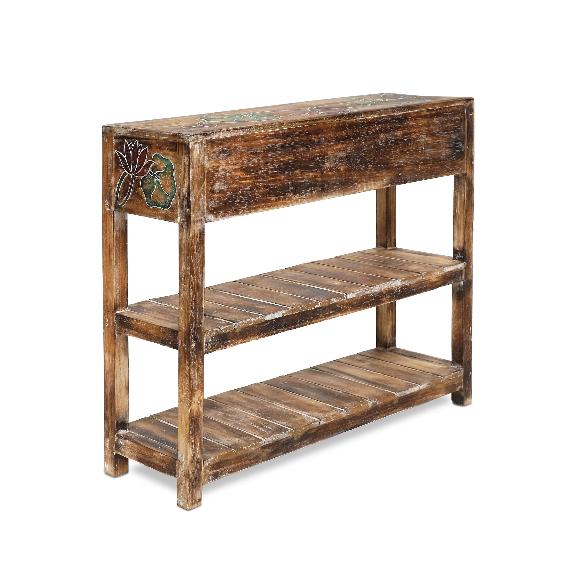 Konsolentisch 'Seelilie' mit 3 Schubladen, natur, B 100 cm, H 80 cm, L 30 cm von fischer's lagerhaus