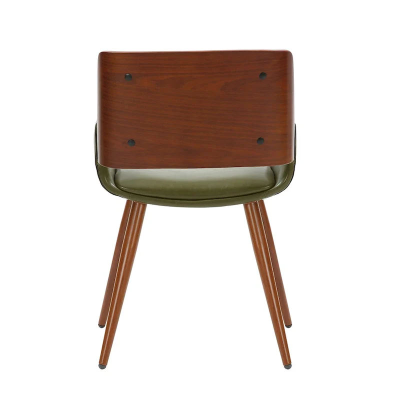 Carson Carrington Kjerringvag Faux Leather Mid-Century Dining Chair with Metal Legs