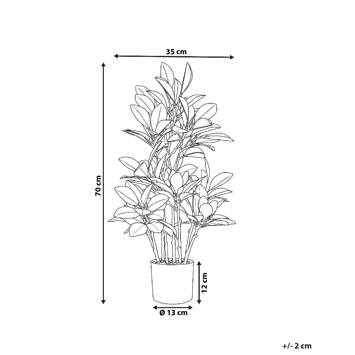 BELIANI MAGNOLIA 70 cm Vert