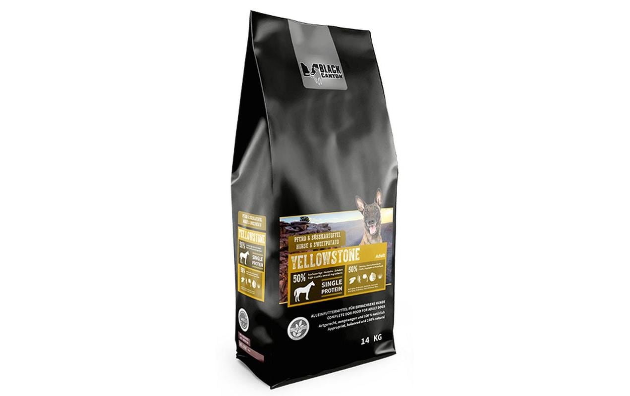 Trockenfutter Adult Yellowstone Pferd & Kartoffel, 14 kg<br>Monoprotein Alleinfuttermittel für ausgewachsene Hunde