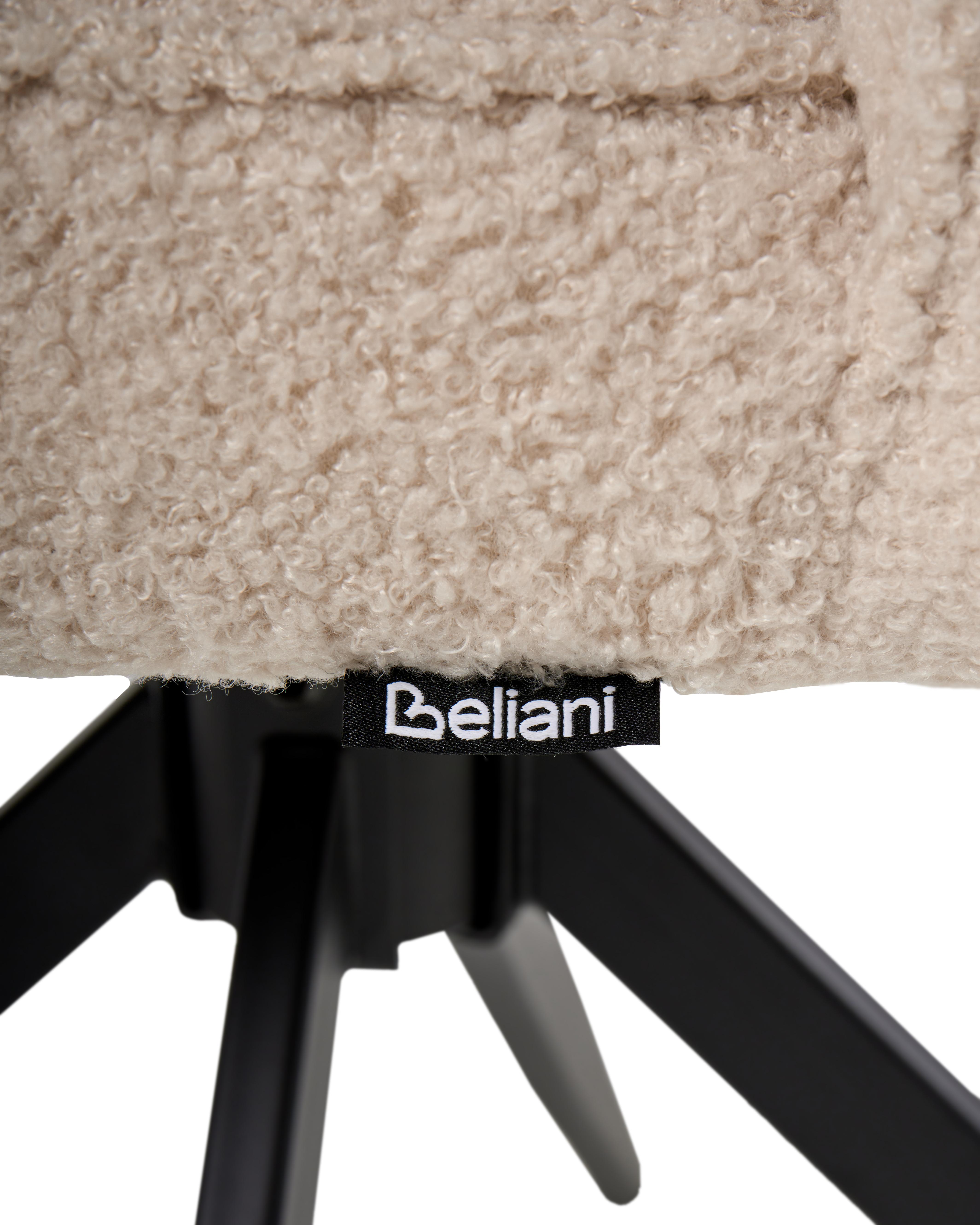 Set van 2 eetkamerstoelen draaibaar RYAN Bouclé Lichtbeige