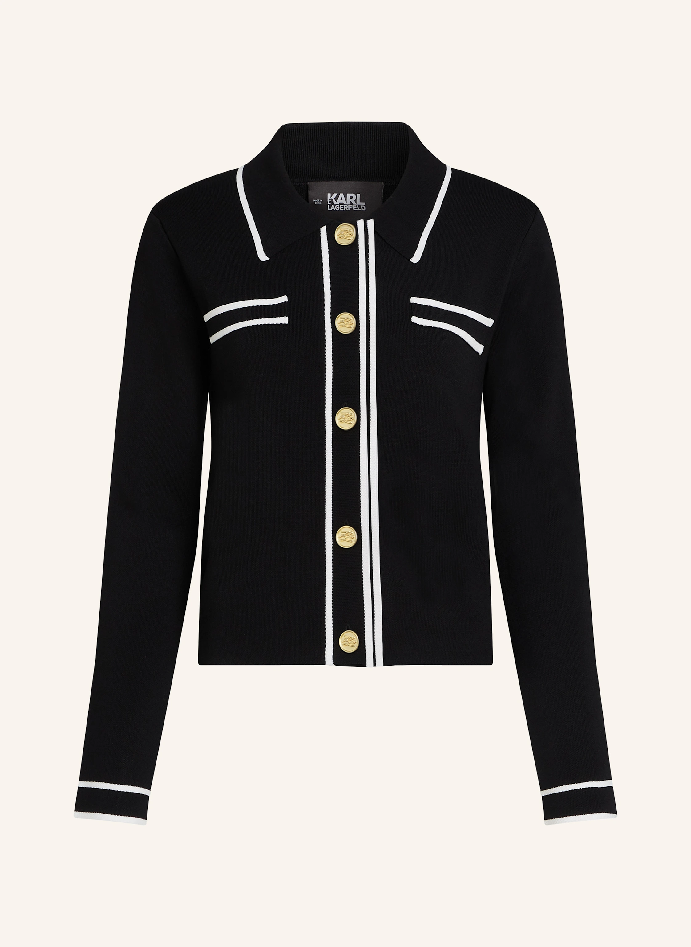 KARL LAGERFELD KARL ESSENTIAL WESTE MIT PASPELIERUNG